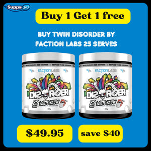 Maximize Your Workouts with Disorder Twin Pack by Faction Labs from Supps247