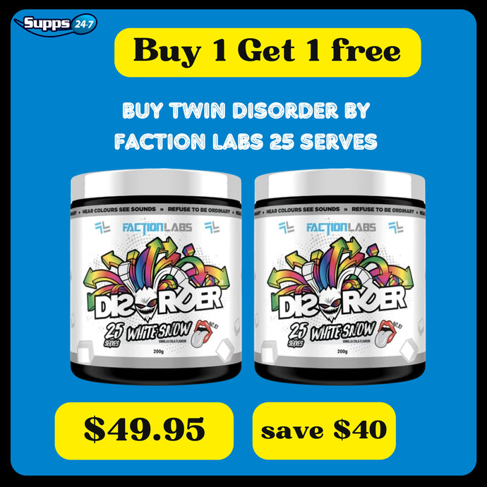 Maximize Your Workouts with Disorder Twin Pack by Faction Labs from Supps247