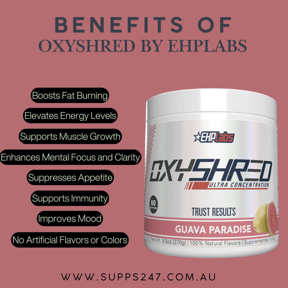 Benefits of OxyShred by EHP Labs - Available at Supps247 – supps247