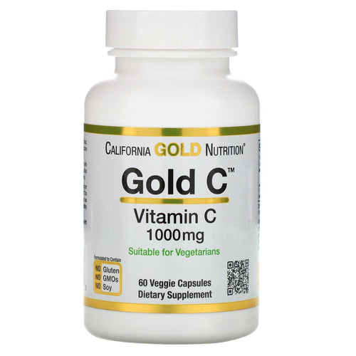 California Gold Nutrition Gold C 1,000 mg, 60 Veggie Capsules