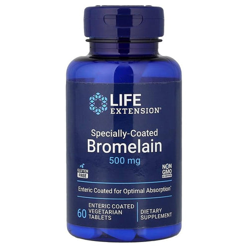 Life Extension, Specially-Coated Bromelain, 60 Enteric Coated Vegetarian Tablets