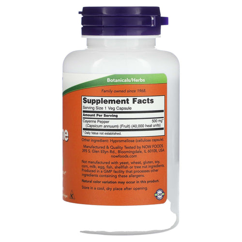 Cayenne 500mg, 100 Count By Now General NOW