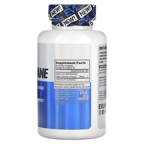 EVL Lion's Mane, 60 Capsules General EVL NUTRITION