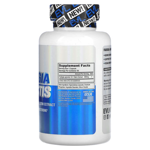 EVL Fadogia Agrestis, 600 mg, 30 Capsules General EVL NUTRITION