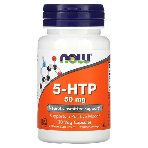 NOW Foods, 5-HTP 50 mg, 30 Capsules General NOW