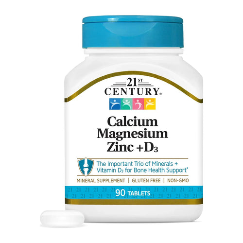 21st Century, Calcium Magnesium Zinc + D3, front of bottle