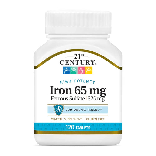 Iron 65mg 21st Century, front of bottle