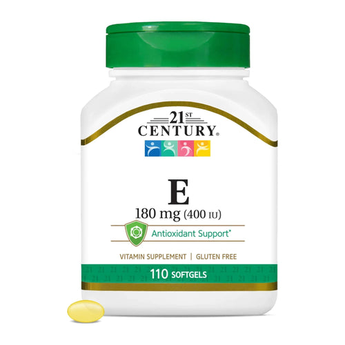Vitamin E 180mg 400iu by 21st Century, front of bottle