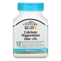 21st Century, Calcium Magnesium Zinc + D3