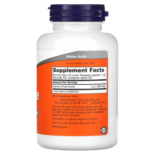 NOW Foods, Taurine Pure Powder 227 g General NOW