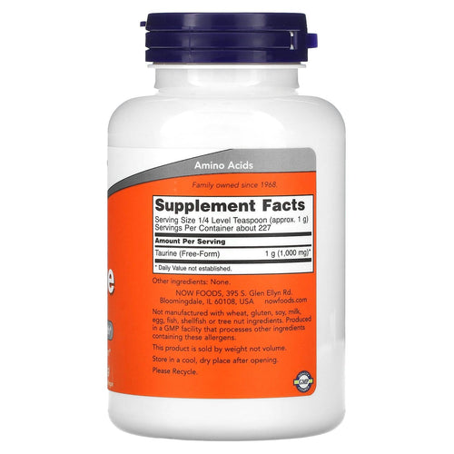 NOW Foods, Taurine Pure Powder 227 g General NOW