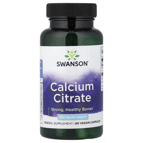 Calcium Citrate 200 mg, 60 count, By Swanson.