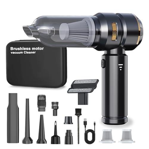 Car Vacuum Cleaner,22000PA High Power Mini Vacuum Cleaner,Rechargeable Handheld Vacuum,Portable Cordless Compressed Air Duster Air Blower for Car Home goldblack by Lyiazsoy.