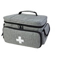 Medical Trauma Bag, Medical Equipment Bag Empty with Adjustable Divider, Nonslip Bottom, Removable Shoulder Strap, Water-Resistant Home Health Nurse Bag for Nurse, Physical Therapists, Gray by KIKIGOAL