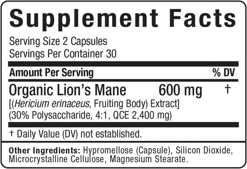 ALLMAX Lion’S Mane - 60 Veggie Capsules General Not specified