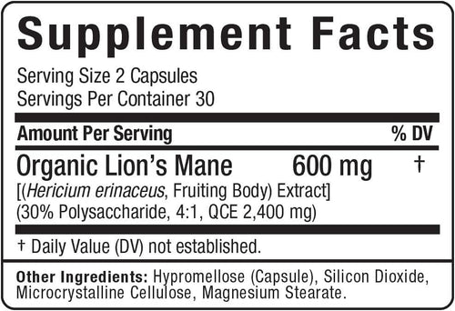 ALLMAX Lion’S Mane - 60 Veggie Capsules General Not specified