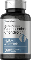 Horbäach Glucosamine Chondroitin MSM Turmeric | 360 Mini Coated Tablets