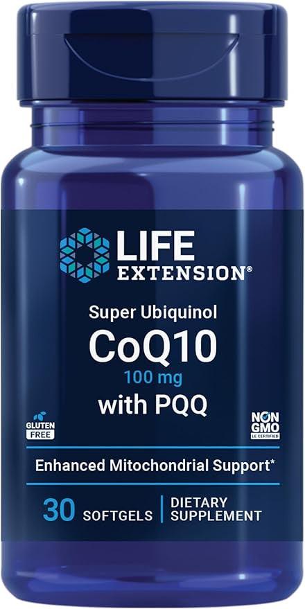 Super Ubiquinol CoQ10 with PQQ, 100 mg, 30 Softgels, By Life Extension.