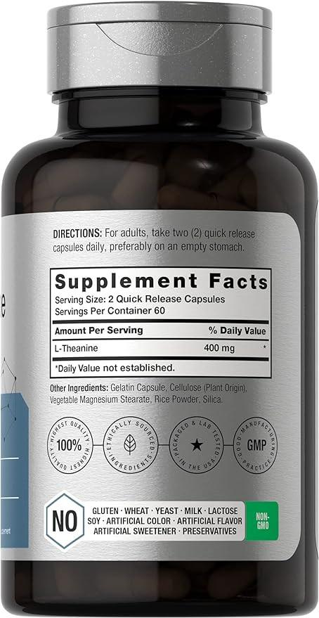L-Theanine 400mg 120 Count by Horbaach General HORBACH