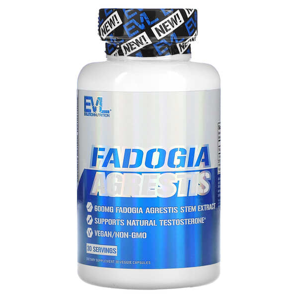 EVL Fadogia Agrestis, 600 mg, 30 Capsules General EVL NUTRITION 