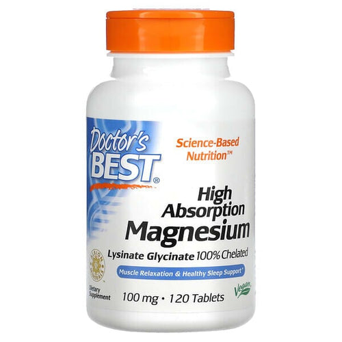 Doctor's Best, High Absorption Magnesium, 100 mg General Doctor's Best 120 Tablets