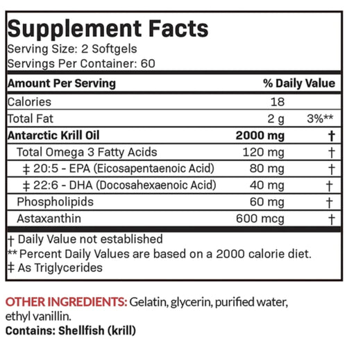 Antarctic Krill Oil 2000 mg Muscles, Bones & Joints SUPPS247