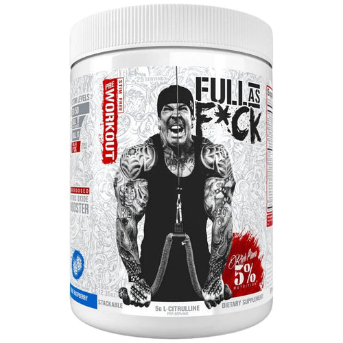 5% Nutrition Full As F*ck Stim-Free Pre-Workout 20 serves Blue Raspberry