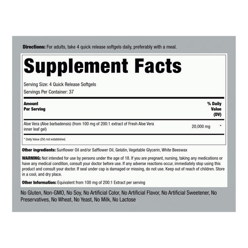 Potent Aloe Vera 20,000 mg by Piping Rock Aloe Vera Piping Rock
