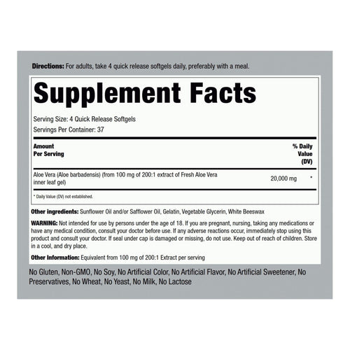 Potent Aloe Vera 20,000 mg by Piping Rock Aloe Vera Piping Rock