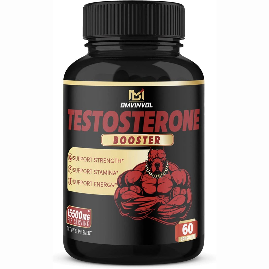 BMVINVOL Natural Testosterone Booster 15500 mg Testosterone Boosters Amazon 60 Capsules Pack of 1 