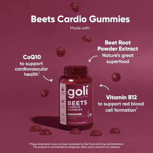 Beets Cardio Gummies by Goli Nutrition Vitamins, Minerals & Supplements Goli Nutrition