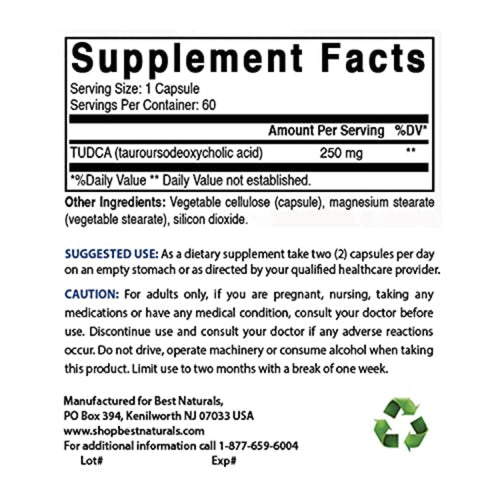 Best Naturals TUDCA 250mg liver support SUPPS247