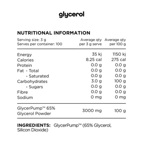 Glycerol by Switch Nutrition Endurance & Energy SWITCH NUTRITION