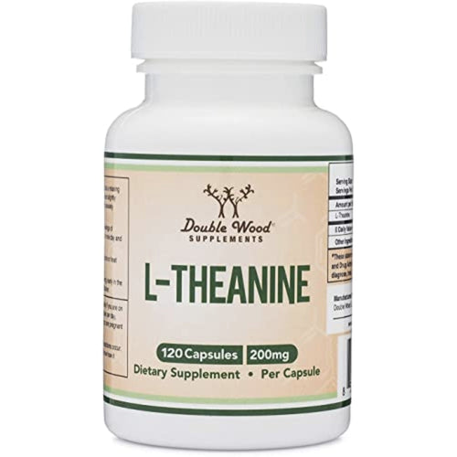 L-Theanine 200 mg by Double Wood anti stress, adrenal rebuild, Amazon 120 Counts