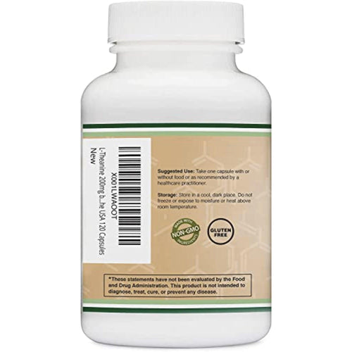 L-Theanine 200 mg by Double Wood anti stress, adrenal rebuild, Amazon