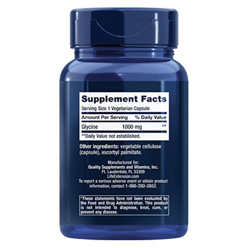 Life Extension Glycine 1000 mg Amino Acids supps247