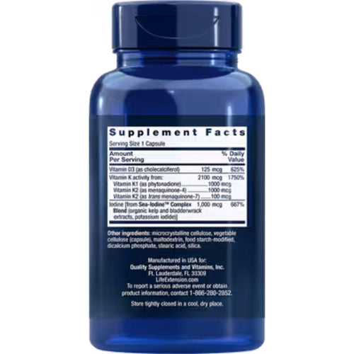 Vitamins D and K with Sea Iodine by Life Extension.