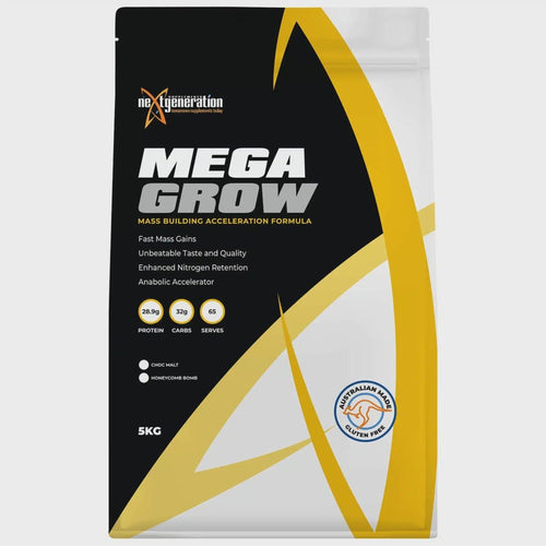 Mega-Grow Mass Gainer Protein by Next Generation GAINER supps247Springvale Choc Malt 3 kg