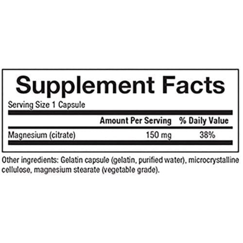 Natural Factors Magnesium Citrate 150 mg Magnesium SUPPS247