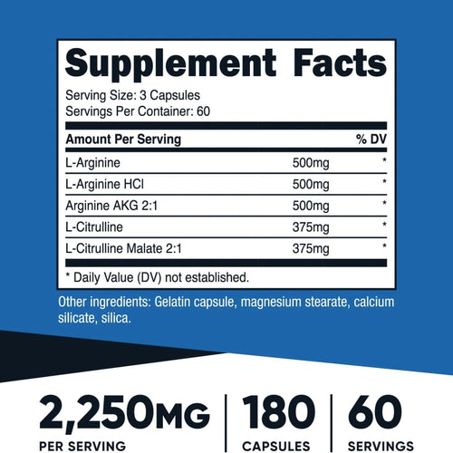 Nutricost Nitric Oxide Booster Nitric Oxide Boosters supps247Springvale