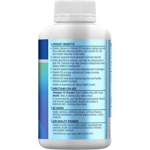 Ostelin Calcium & Vitamin D3 Vitamin D supps247Springvale