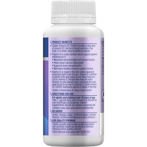 Ostelin Vitamin D3 1000IU Vitamin D supps247Springvale