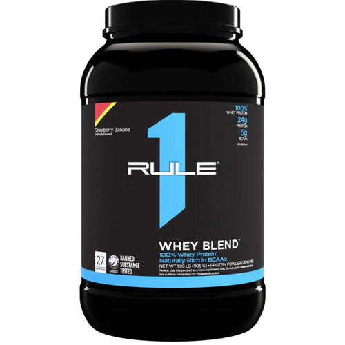 R1 Whey Blend by Rule One 2 lbs PROTEIN RULE 1 2lbs Strawberry Banana
