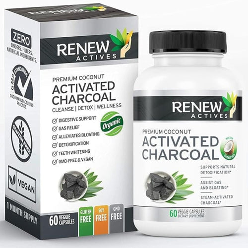 Renew Actives Premium Coconut Activated Charcoal Detox & Cleanse Renew Actives