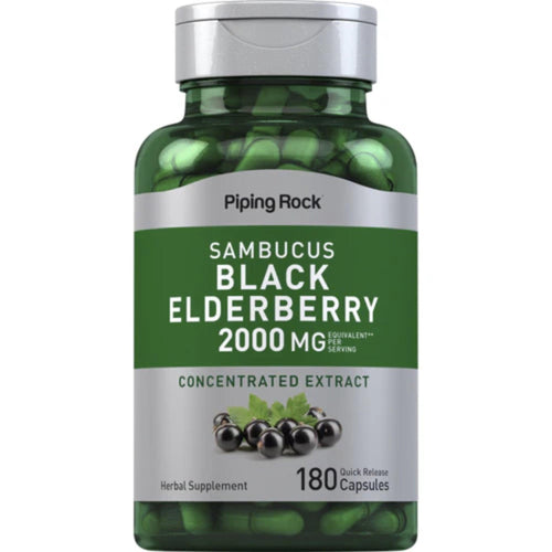 Sambucus Black Elderberry 2000 mg by Piping Rock GENERAL HEALTH Piping Rock