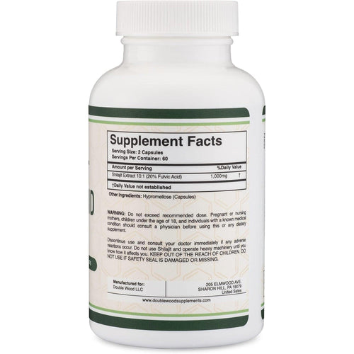 Shilajit by Double Wood Supplements 1000 mg Shilajit Amazon