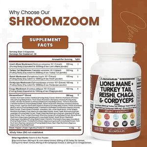 Shroomzoom by Clean Nutraceuticals BRAIN BOOSTER Amazon 