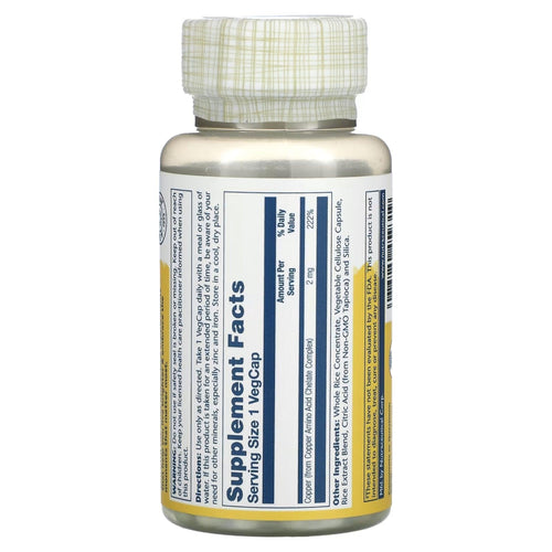Solaray Copper 2mg Vitamins, Minerals & Supplements Solaroy