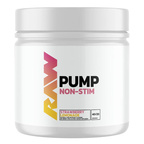 RAW Nutrition Pump Non-Stim Pre-Workout PRE WORKOUT Get Raw Nutrition Strawberry Lemonade