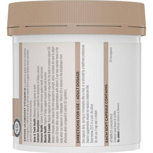 Swisse Ultiboost Vitamin D Vitamin D supps247Springvale